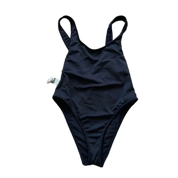 Forever 21 Open Back Black One Piece Swimmsuit SZ S - Picture 6 of 9